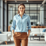mercerie-az.ro | Pantaloni maro și lookul de birou: reguli de asortare